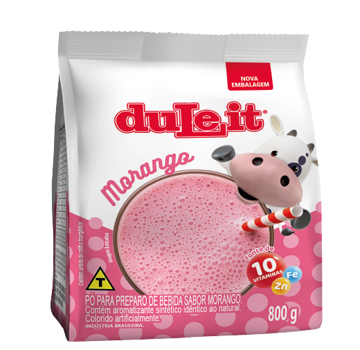 26Pó para Preparo de Bebida sabor Morango DuLeit sachet 800 g_520x506px